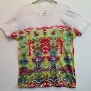 Men's L Hand tied and Hand dyed Upcycled T-shirt